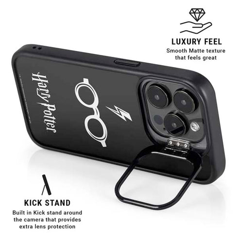 Wizarding World Harry Potter Scar and Glasses iPhone 14 Pro Kickstand Case